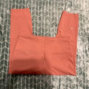 Pale Pink Lululemon Size 14 Wunder Train Leggings